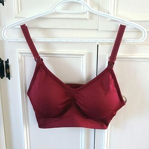 Burgundy nursing bra